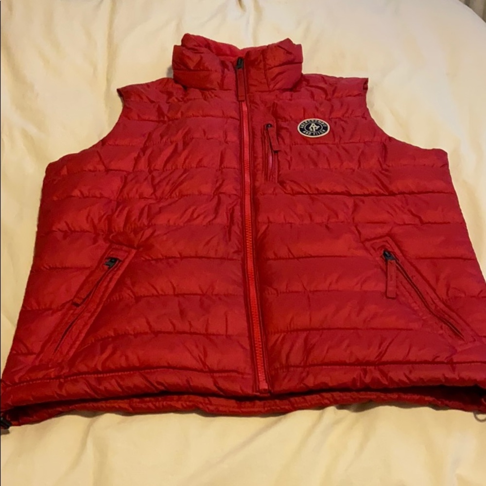Red vest. Abercrombie and Fitch.